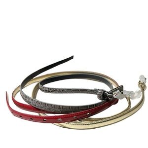 NWT New York & Co and Target Skinny Belt Bundle Faux Leather Women's Size Large